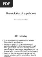 BIO 1510 Lecture 2. the Evolution of Populations (1)