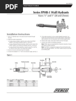 Series FPHB-1 Wall Hydrants Installation Instructions