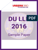 DU 2016 Sample Paper