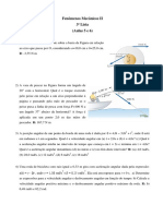 Fenômenos Mecânicos II - Lista de exercícios