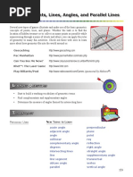 Points, Lines, Angles, and Parallel Lines