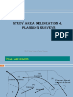 Study Area Delineation & Planning Surveys: CE697 Urban Transport System Planning