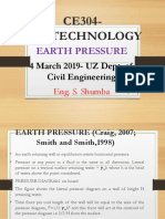 CE304-Geotechnology: Earth Pressure Calculations