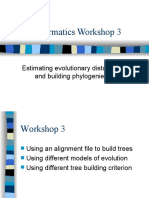 Bioinformatics Workshop 3: Estimating Evolutionary Distances and Building Phylogenies