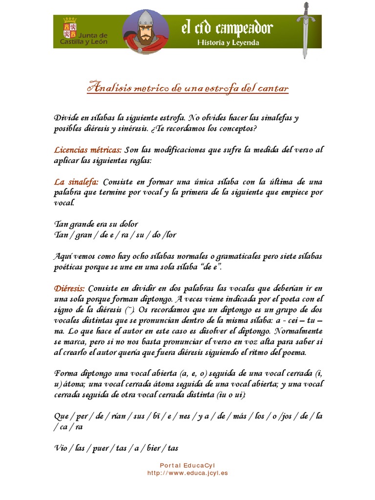 Analisis Metrico PDF Metro (poesía) Vocal