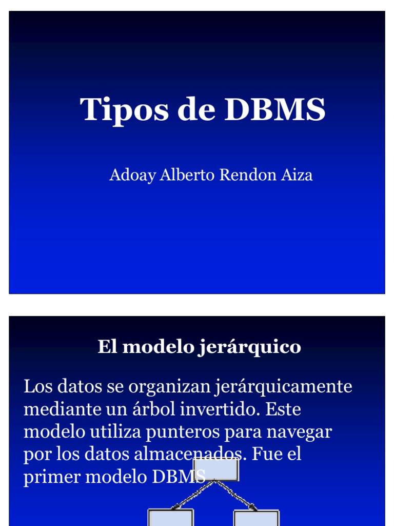 Presentacion Tipos de Dbms | PDF