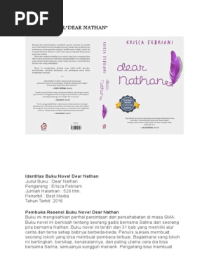 Identitas Buku Novel Dear Nathan Docx