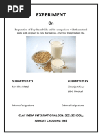 Chemistry Project Class 12 Preparation of Soyabean Milk and It's ...