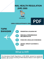International Health Regulation (IHR) 2005: Unika Soegijapranata Semarang