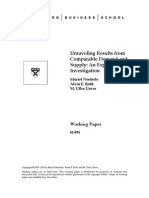 Unraveling Results From Comparable Demand and Supply: An Experimental Investigation