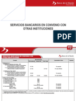 Tasas Servicios Bancarios Convenio Otras Instituciones