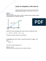 Ejercicios Resueltos de Magnitud y Dirección de Un Vector