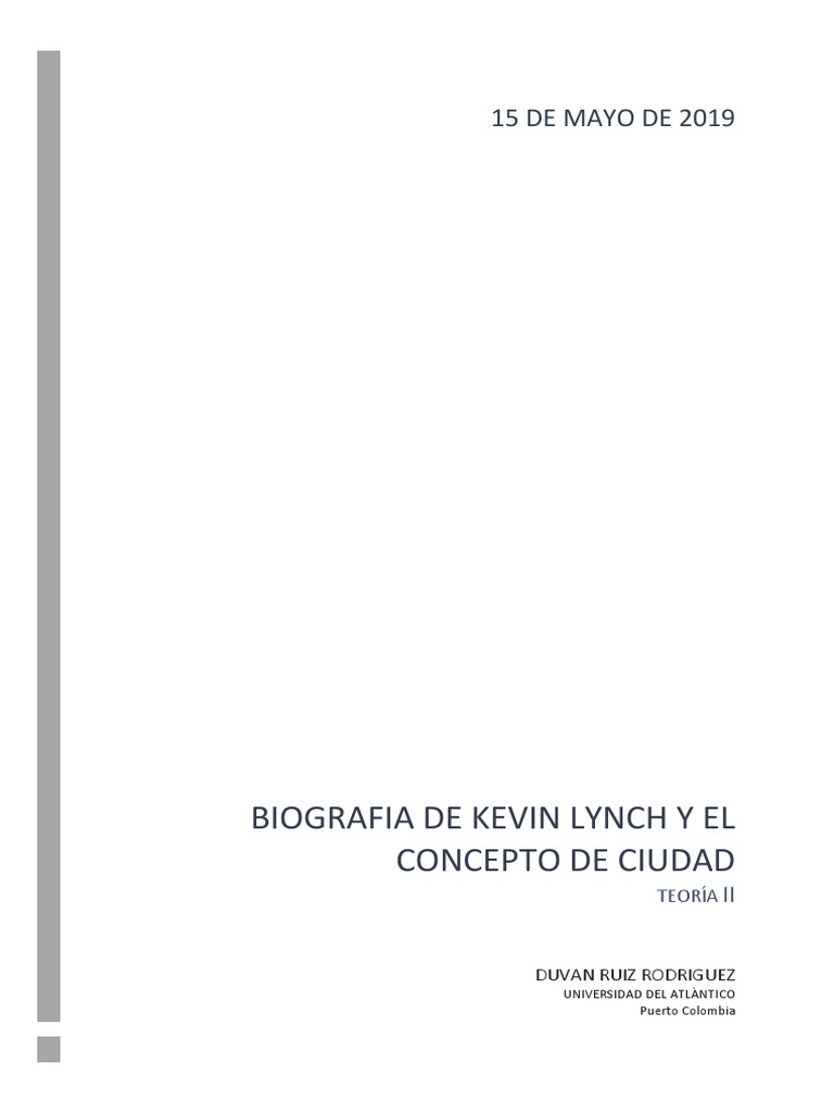 Kevin Lynch y el Concepto de Ciudad | PDF | Ciudad | Science