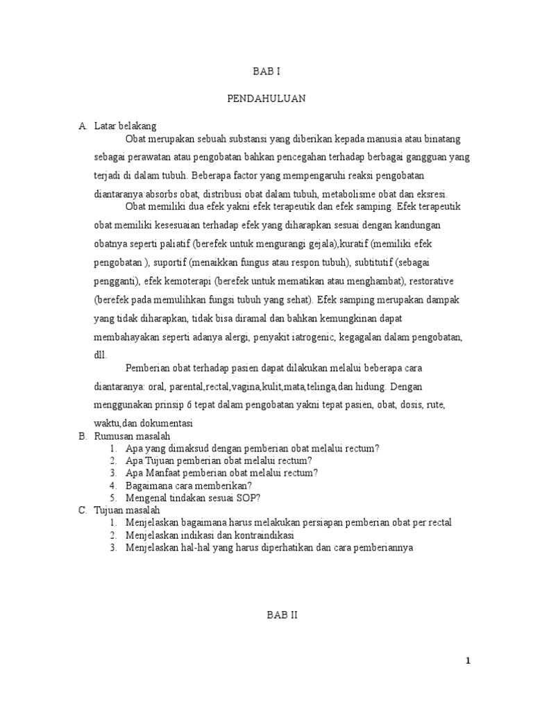 Pemberian Obat Per Rektal: Panduan Lengkap | PDF | Pengembangan Diri ...