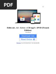 Edito Niv A1 Livre CD mp3 DVD French Edition by Celine Braud 227808318x PDF