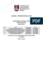 LAW583 - International LAW II: Assignment Tutorial Topic LAW OF THE Sea: 1