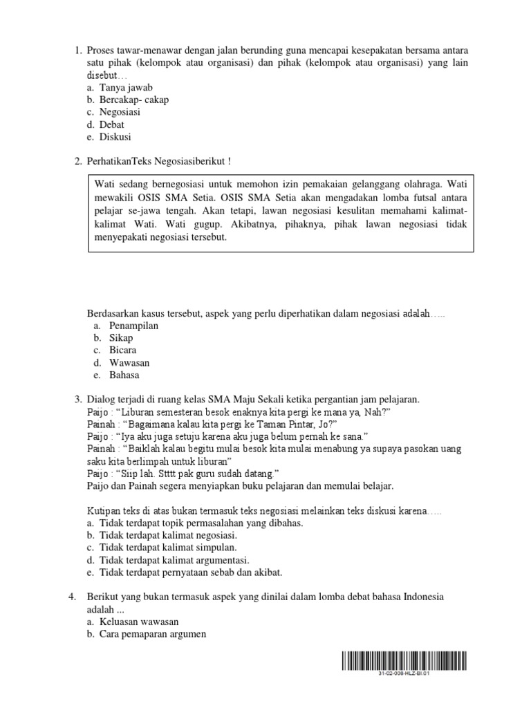 Kutipan Teks Negosiasi Tersebut Merupakan Bagian Rasanya