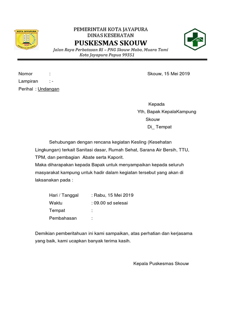 Contoh Surat Undangan Pdf