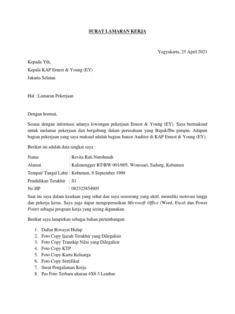 Download 74+ Contoh Contoh Surat Lamaran Kerja Ke Rumah Zakat Gratis