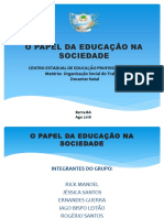 O Papel Da Educação Na Sociedade Trabalho Natal