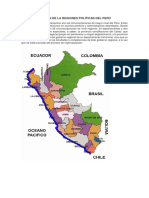 División de La Regiones Políticas Del Perú