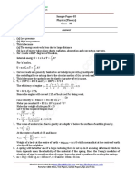 Sample Paper-05 Physics (Theory) Class - XI Answer: T T W Q T