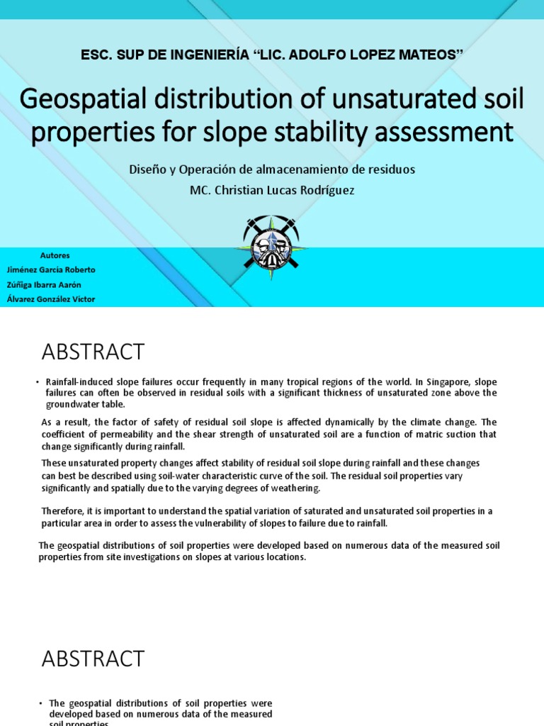 Geospatial Soil Properties for Slope Stability | PDF | Soil ...