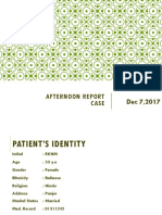 Afternoon Report Details Patient's Medical History