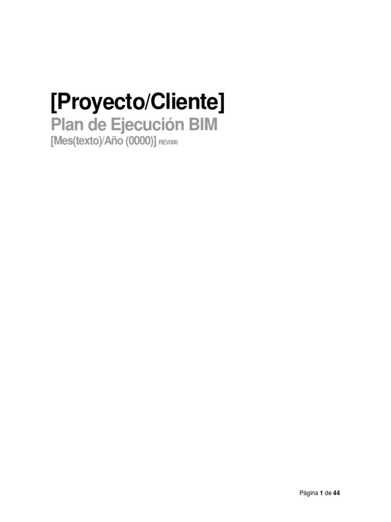 Plan de Ejecución BIM Detallado | PDF | Autodesk Revit | Taxonomía ...