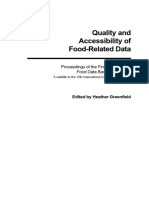 Quality and Assesibility of Food Related Data PDF