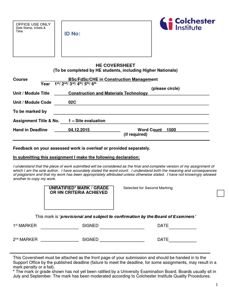 Site Evaluation for Construction Project | PDF | Educational Assessment ...