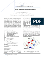 Thermal Analysis of A Solar Flat-Plate Collector