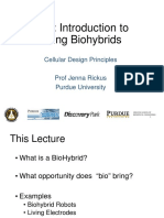 L5.1: Introduction To Living Biohybrids: Cellular Design Principles