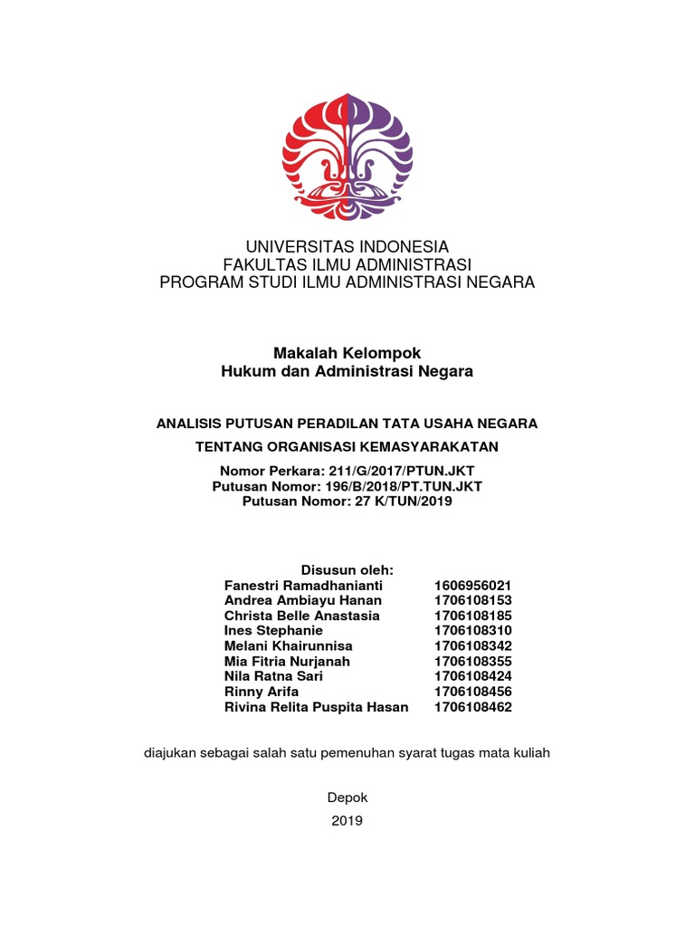 Contoh Makalah Kasus Peradilan Tata Usaha Negara Dunia