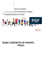 Basic Concepts of Sports Components of Physical Fitness Classification of Sport