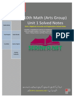 Unit1 10th Math Arts Solved Notes