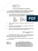 Affidavit of Attachment of Sidecar