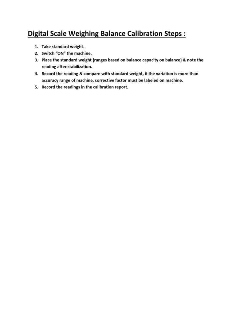 Digital Scale Calibration Guide | PDF | Finance & Money Management