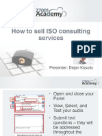 How To Sell ISO Consulting Services Webinar Presentation Deck