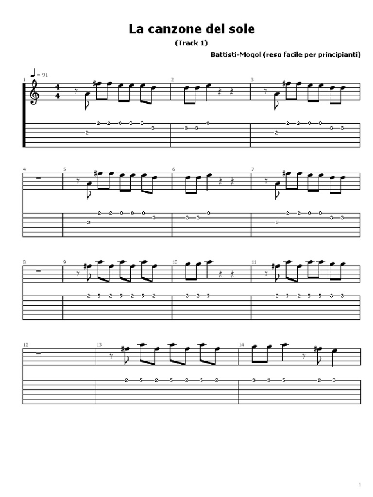 La Canzone Del Sole PDF PDF