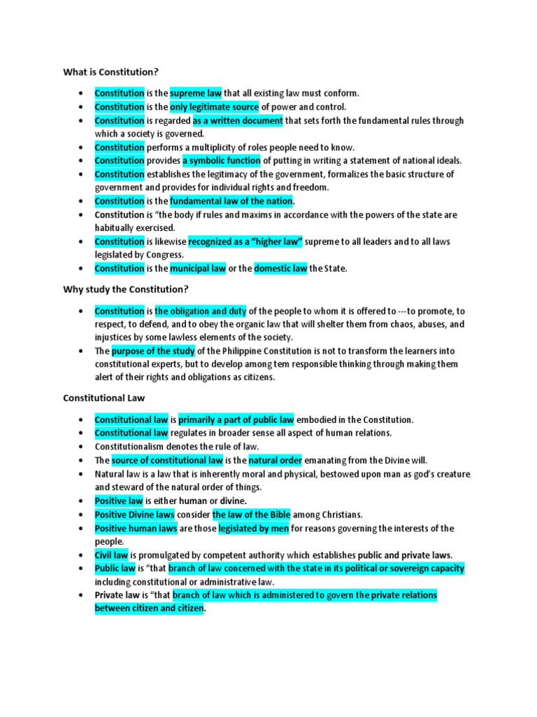 What Is Constitution PDF Statutory Interpretation Constitution