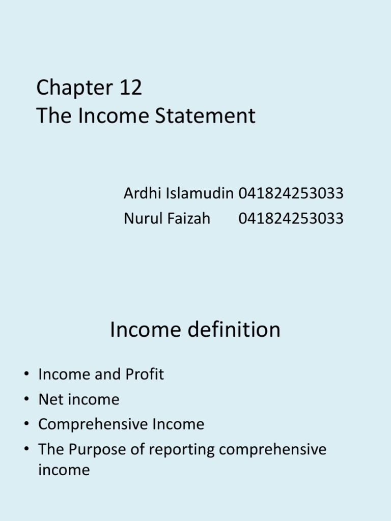 Understanding Income Statements and Earnings | PDF | Earnings Per Share ...