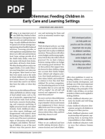 Ethical Dilemmas: Feeding Children in Early Care and Learning Settings