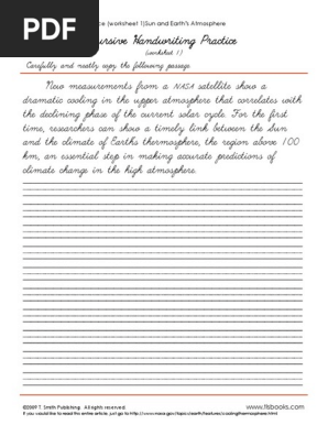 Cursive Space Handwriting