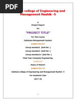 Gokhale College of Engineering and Management Nashik - 5: "Project Title"