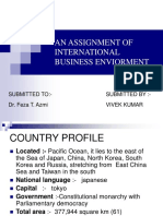An Assignment of International Business Enviorment: Submitted To:-Submitted By: - Dr. Feza T. Azmi Vivek Kumar