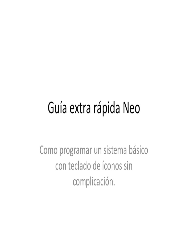 Guía Rápida de Programación DSC Neo | PDF | Informática | Tecnología ...