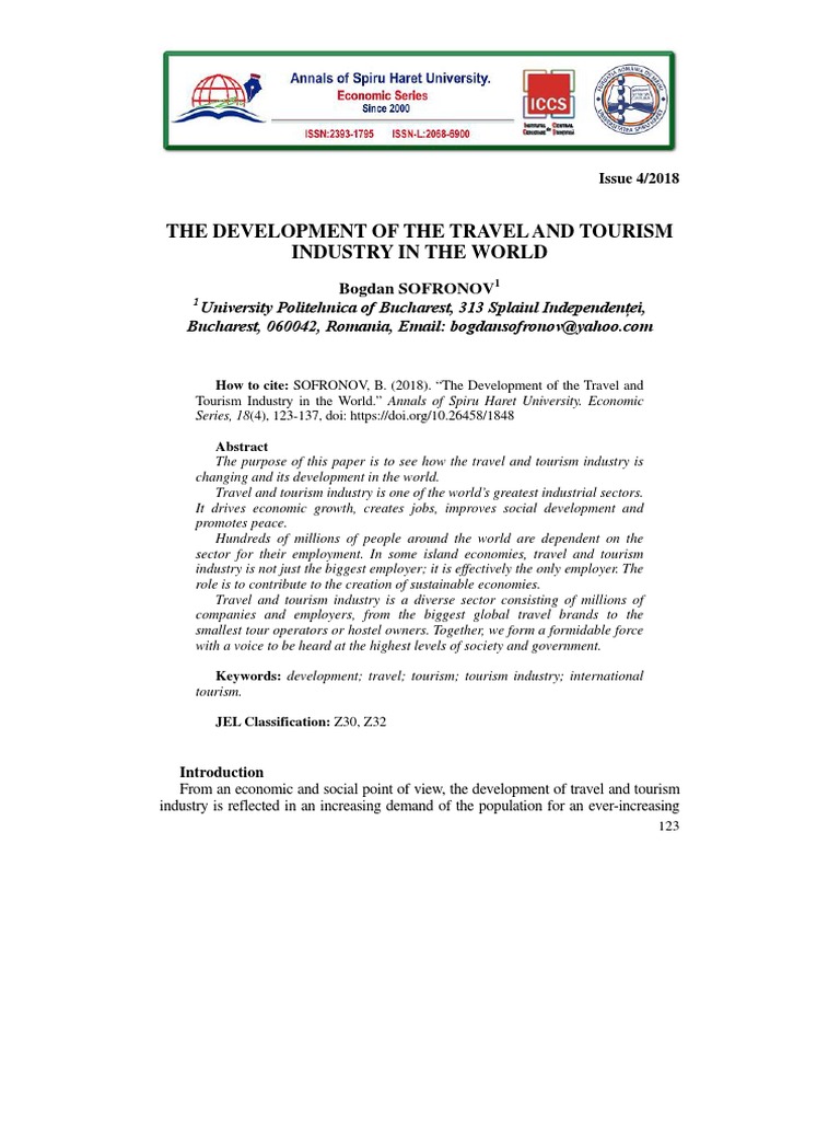 The Development of The Travel and Tourism Industry PDF | PDF | Tourism ...