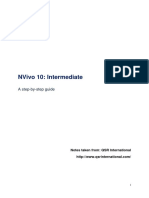 NVivo 10 Intermediate Step by Step Guide Sem2 2014
