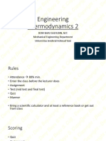 Engineering Thermodynamics 2: Deny Bayu Saefudin, M.T. Mechanical Engineering Department Universitas Jenderal Achmad Yani